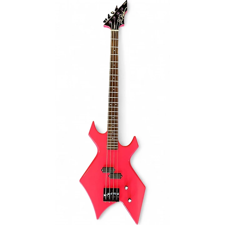Used B.C. Rich PLATINUM SERIES WARLOCK BASS Pink Electric Bass Guitar