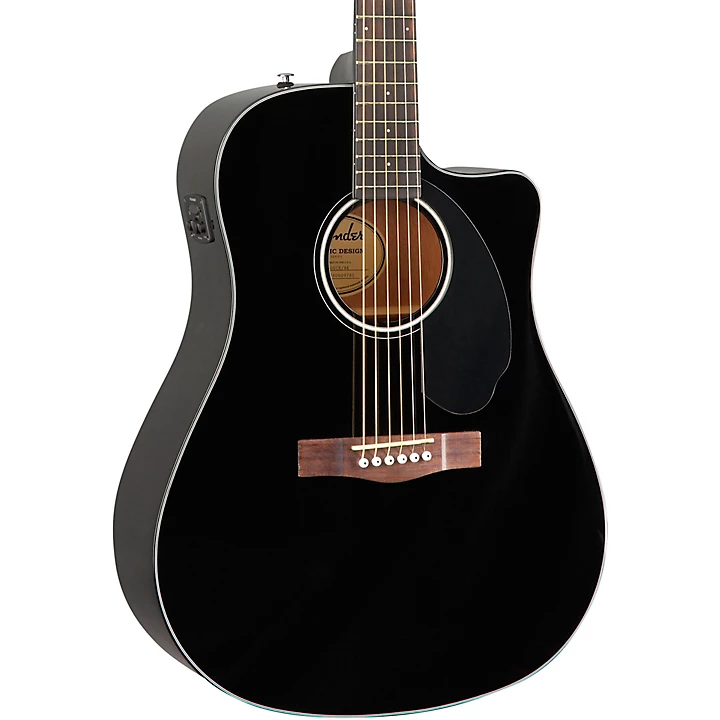 CD 60SCE Dreadnought Acoustic Electric Guitar Black
