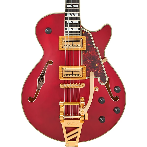D'Angelico Deluxe Bobby Weir 3 Semi Hollow Electric Guitar Satin Trans Wine