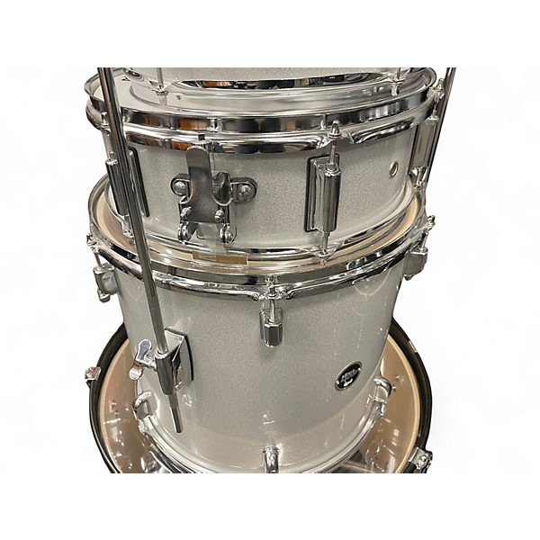 PDP by DW Used PDP by DW 5 Piece CENTER STAGE Silver Sparkle Drum Kit.gc