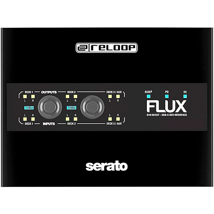 Flux 6x6 In Out USB C DVS Interface for Serato DJ Pro Black