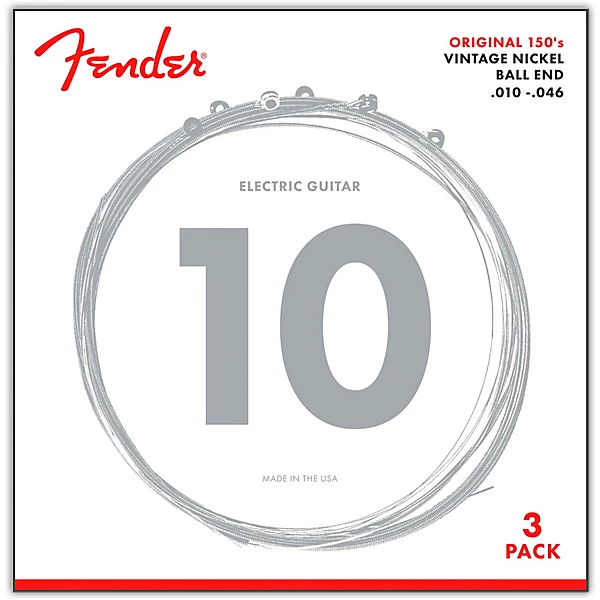 150R Nickel End Guitar Strings Gauges 10 46 3 Pack