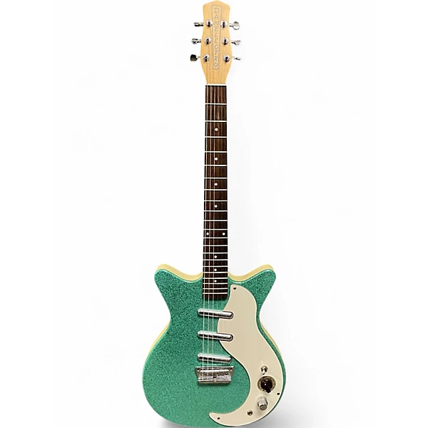 Used Danelectro DC 3 Turquoise Solid Body Electric Guitar
