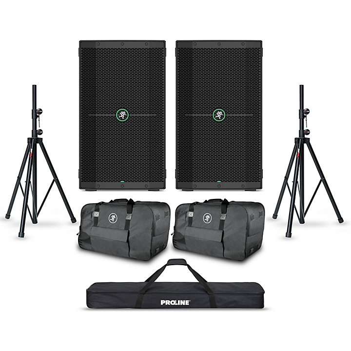 Thump210XT 10 Powered Speaker Pair With Bags and Stands
