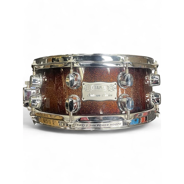 Mapex Used Mapex 55X14 Saturn Snare amber sparkle Drum.gc