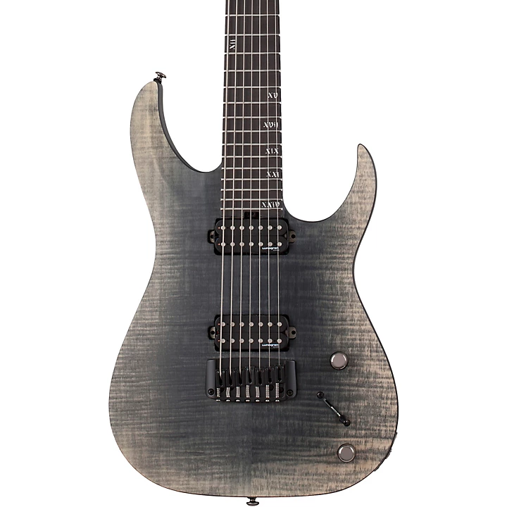 Banshee Mach 7 String Extended Electric Guitar FalloutBurst