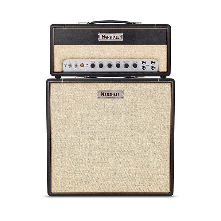 Studio JTM Tube Guitar Amp Stack with 1x12 Creamback Cabinet Black