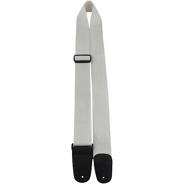 2 Poly Guitar Strap Silver 2 in