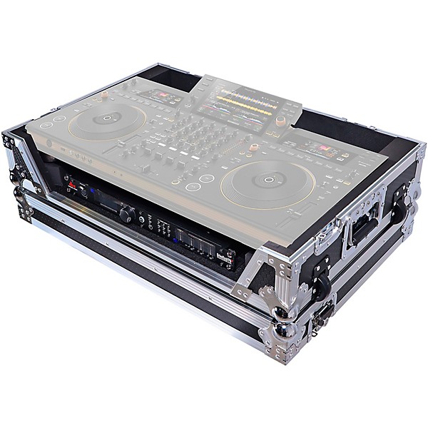 ATA Flight Style Road Case with 1U Rack Space Wheels Black
