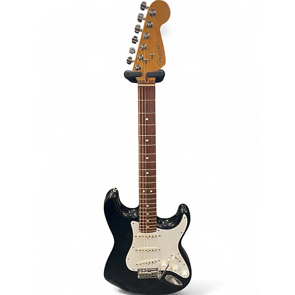 Used Fender American Standard Stratocaster Black Solid Body Electric Guitar
