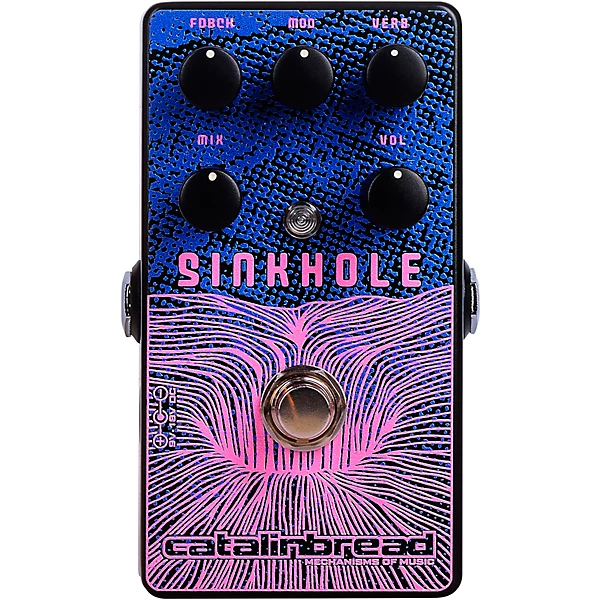 Catalinbread Sinkhole Ethereal Reverb Effects Pedal Blue and Pink