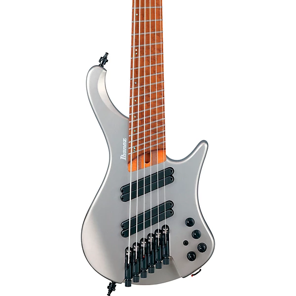 EHB1006MS 6 String Multi Scale Ergonomic Headless Bass Metallic Gray Matte