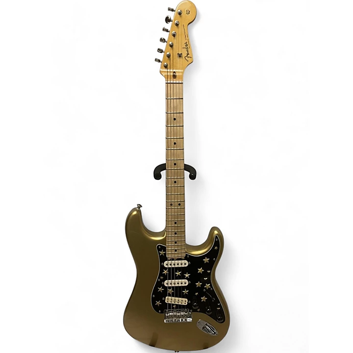 Used Fender Lincoln Brewster Stratocaster Gold Solid Body Electric Guitar
