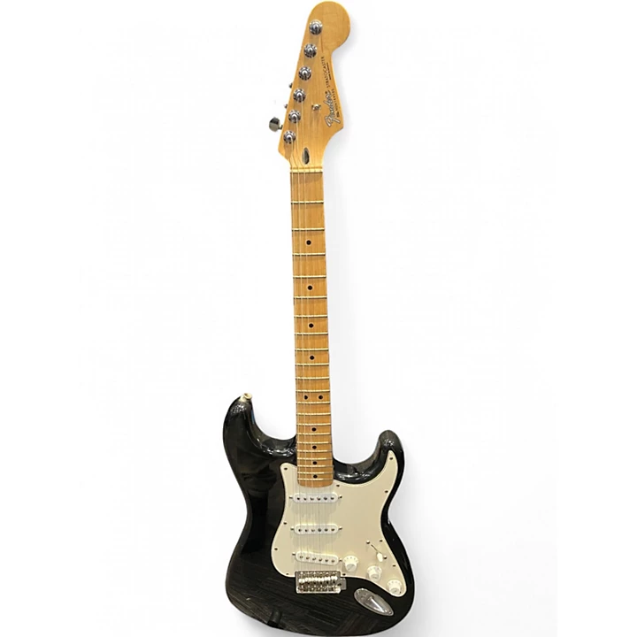Used Fender MIM Stratocaster Black Solid Body Electric Guitar.gc
