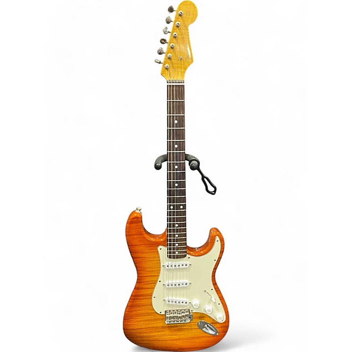 Used Fender Stratocaster Flame Top Solid Body Electric Guitar