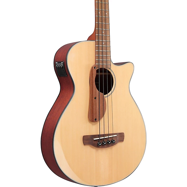 Ibanez AEGB30E Spruce Sapele Acoustic Electric Bass Guitar Natural