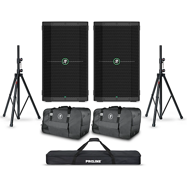 Thump210XT 10 Powered Speaker Pair With Bags and Stands