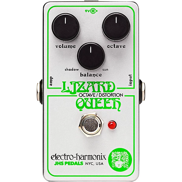 Lizard Queen Octave Fuzz Effects Pedal White