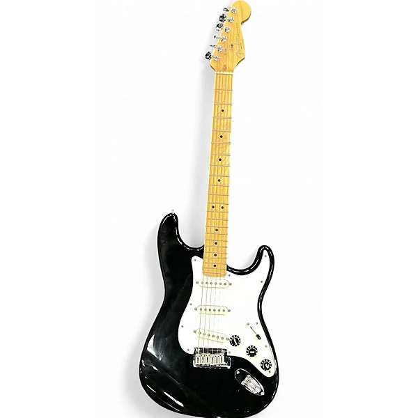 Used Fender American Standard Stratocaster Black Solid Body Electric Guitar