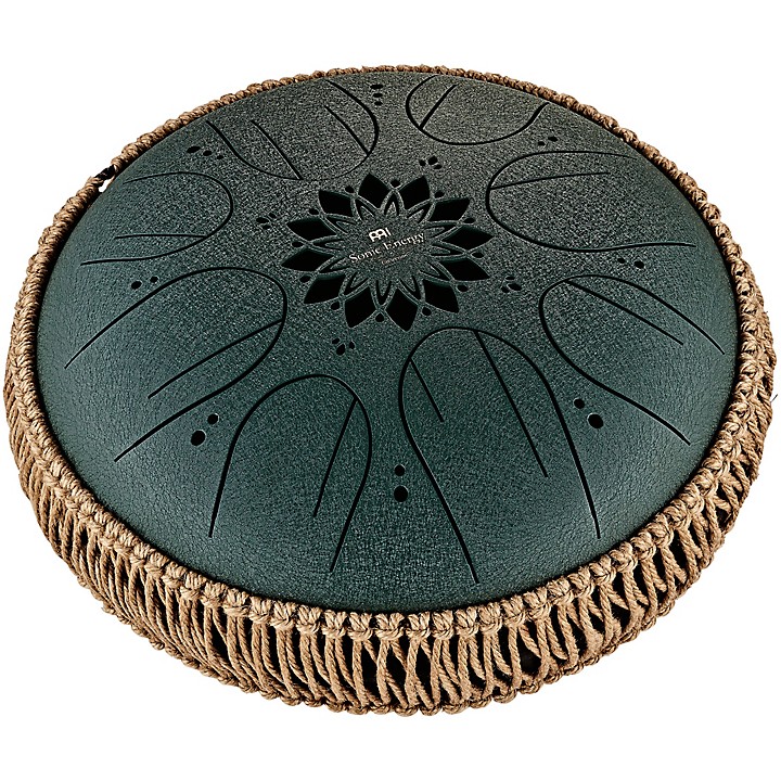 Sonic Energy F Minor Octave Steel Tongue Drum Dark Green