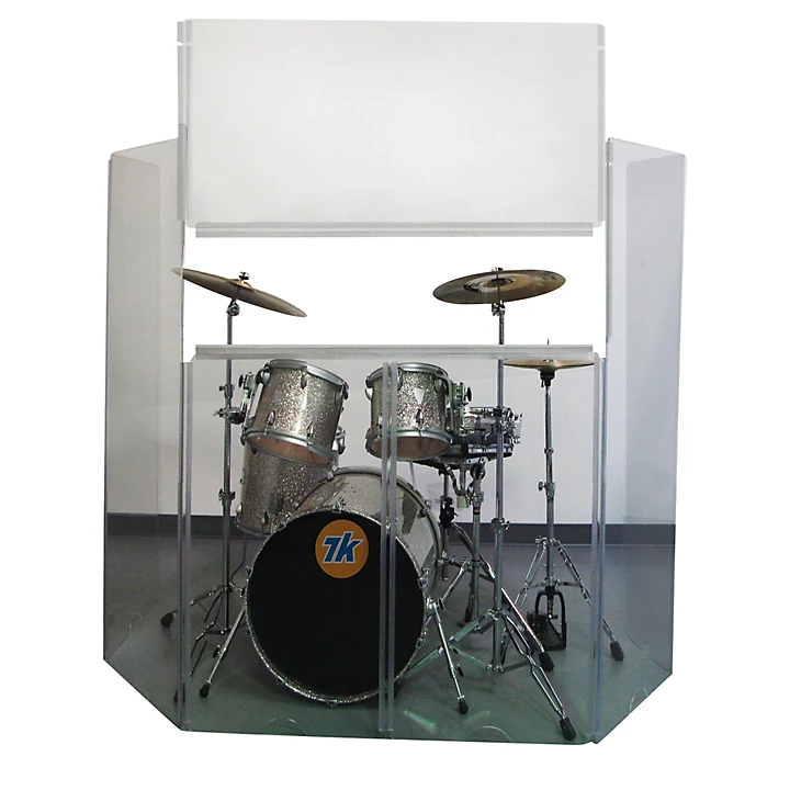 Acrylic Drum Shield with Removable Front Panel