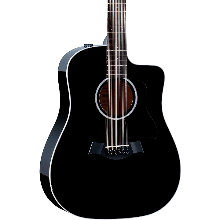 Taylor 250ce Plus Dreadnought 12 String Acoustic Electric Guitar Black