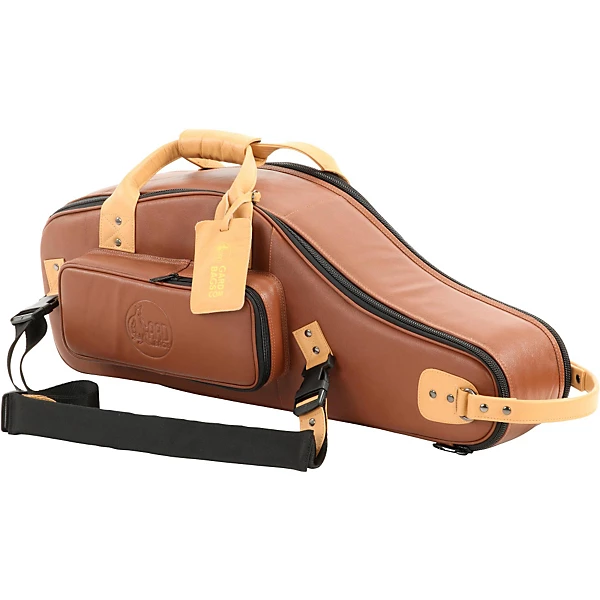 Designer Leather Alto Saxophone Gig Bag Brown Black