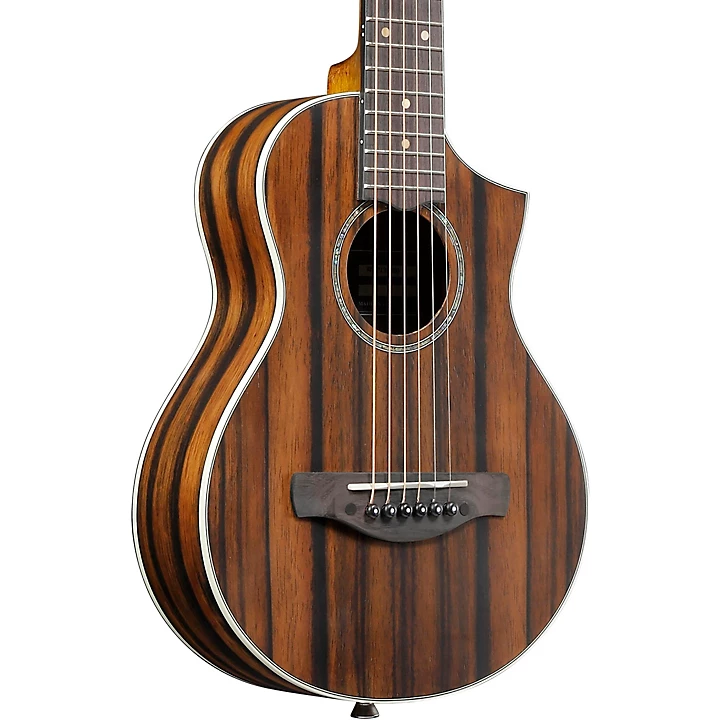 EWP13DBO Exotic Wood Piccolo Acoustic Guitar Dark Brown Open Pore