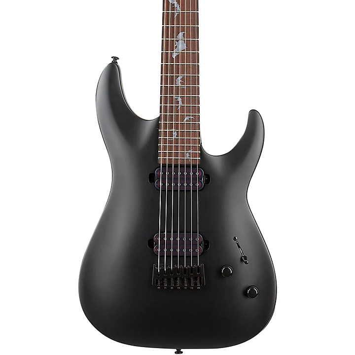Damien 7 7 String Electric Guitar Satin Black