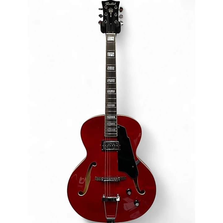 Redid Used Redid Semi Hollow Red Hollow Body Electric Guitar.gc