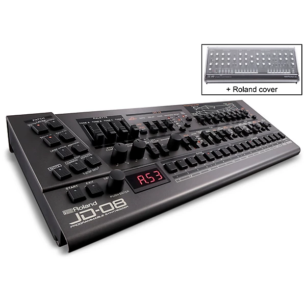 JD 08 JD 800 Boutique Synthesizer with Decksaver Cover
