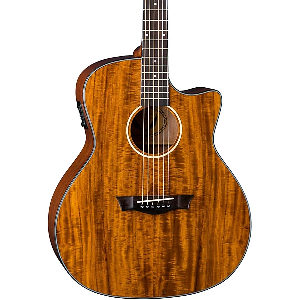 Exotic Gloss Koa Cutaway Acoustic Electric Guitar Natural