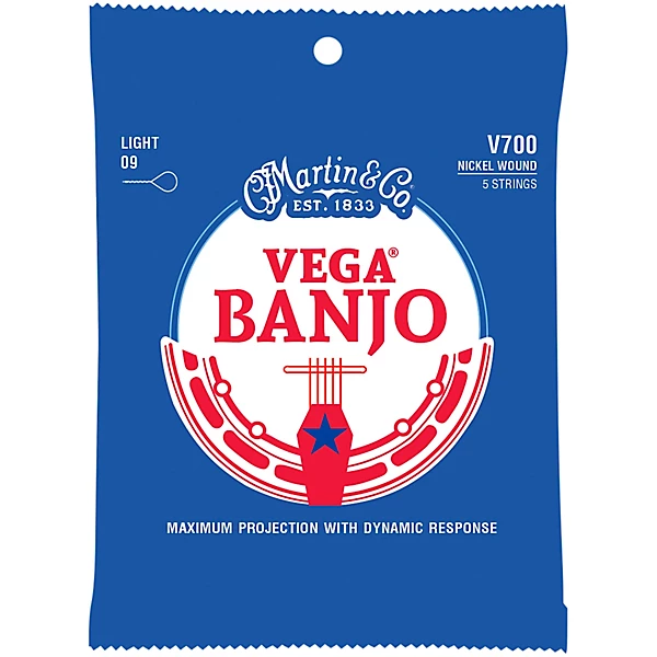 Vega Banjo V700 Nickel Wound 5 Strings Light 09