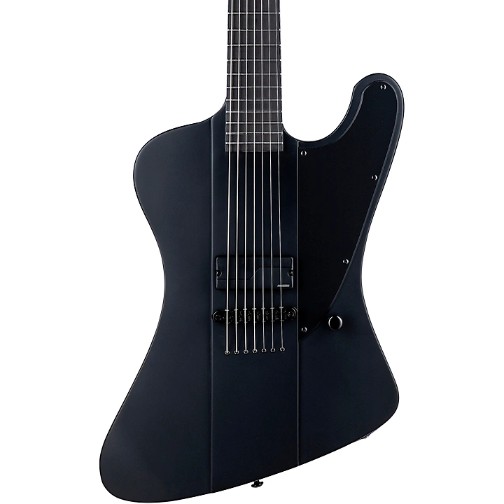 LTD Phoenix 7 Baritone Black Metal Electric Guitar Black