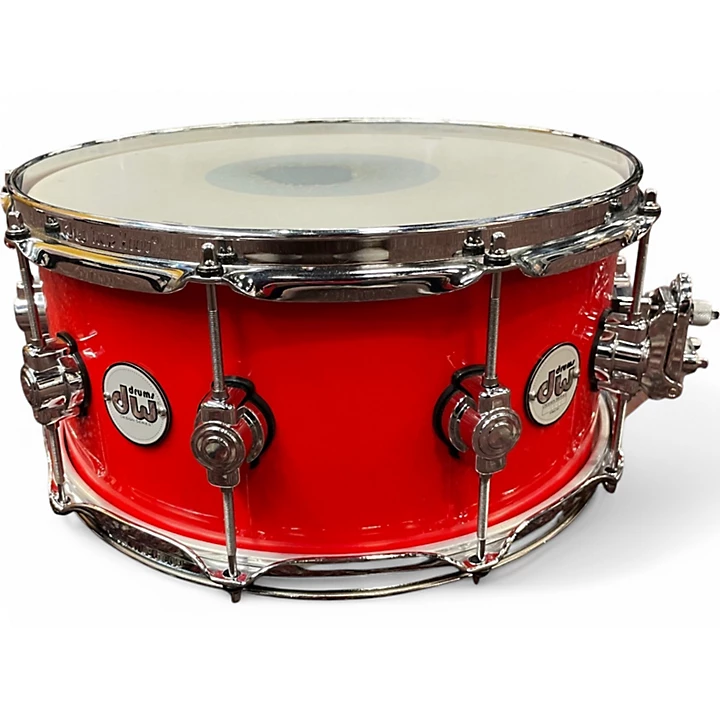 DW Used DW 65X14 Design Series Snare Holiday Special Red Drum.gc