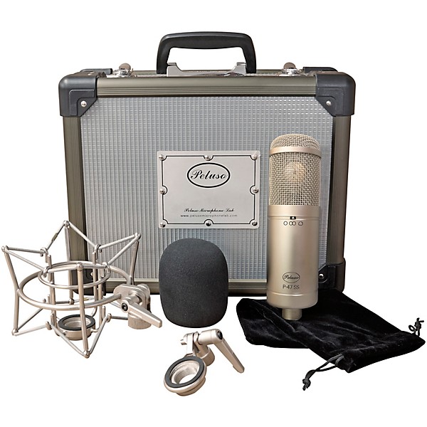 P 47 SS Solid State Large Diaphragm Multi Pattern Microphone Kit Nickel
