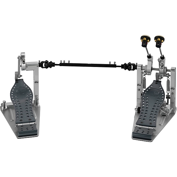 Colorboard Machined Direct Drive Double Bass Drum Pedal with Gray Footboard