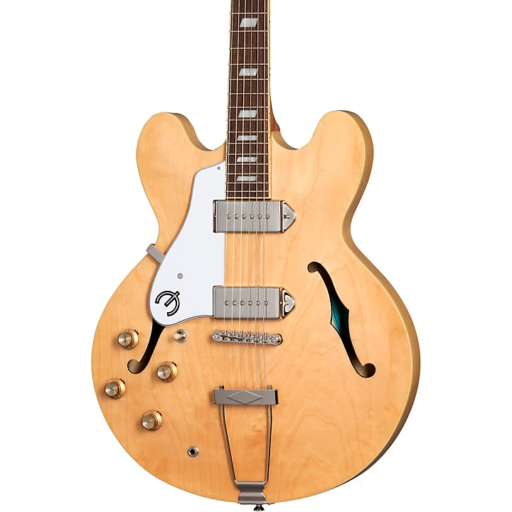 Casino Left Handed Semi Hollow Electric Guitar Natural