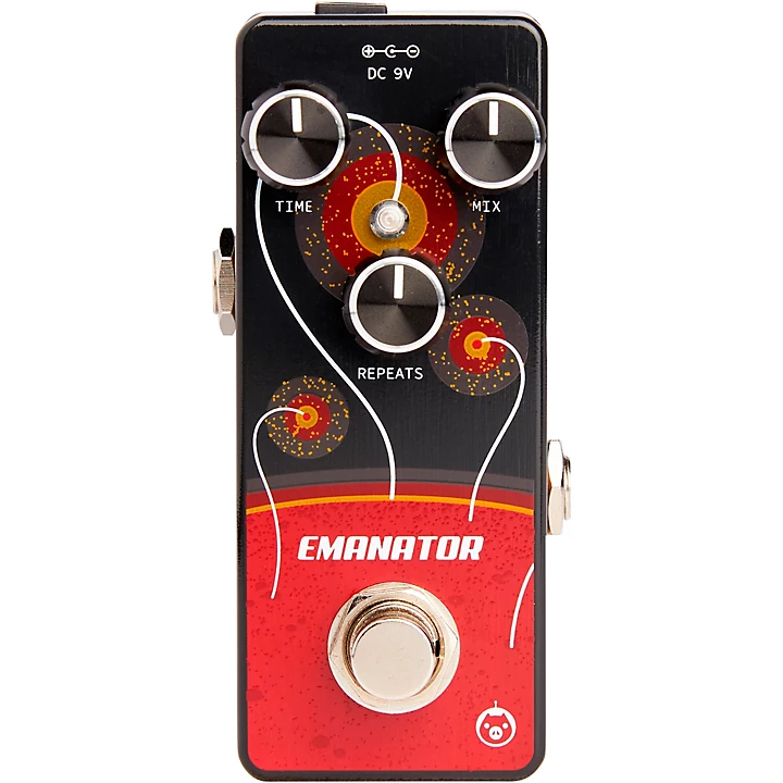 Emanator Delay Effects Pedal Black and Red