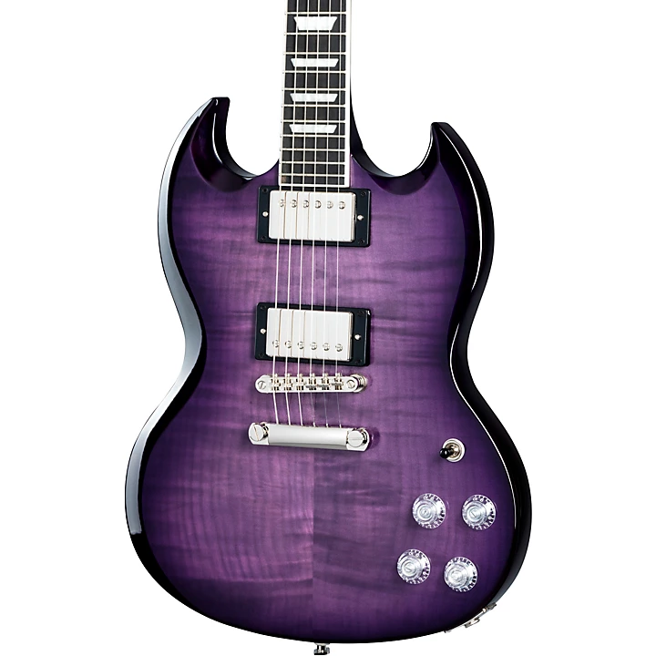 SG Modern Figured Electric Guitar Purple Burst
