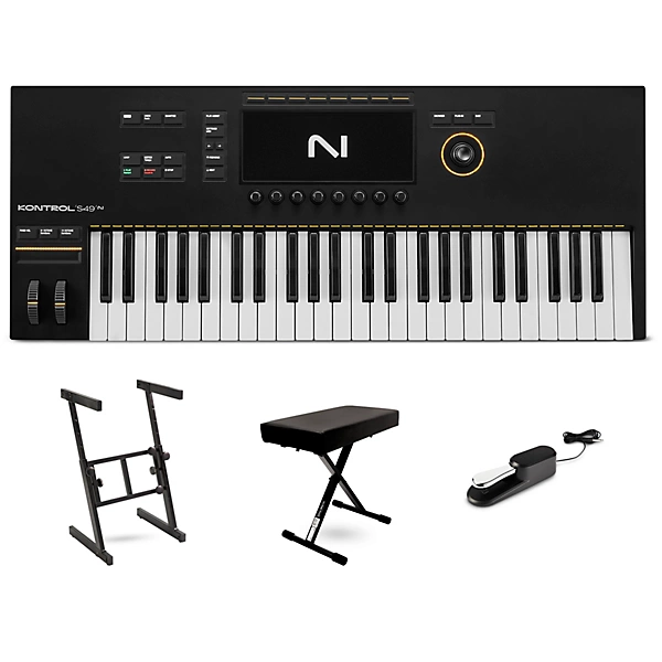 Kontrol S49 MK3 49 Key MIDI Keyboard Controller Essentials Bundle