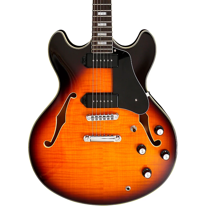 H7V Hollowbody Electric Guitar Vintage Sunburst