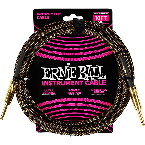 Braided Instrument Cable Straight Straight 10 ft Pay Dirt