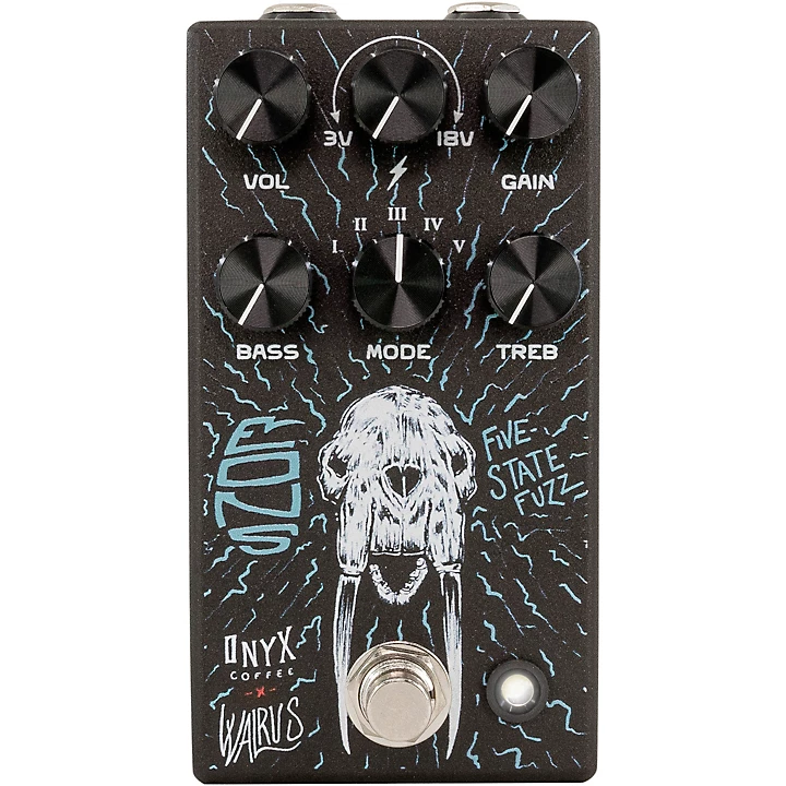 Eons Onyx Five State Fuzz Effects Pedal Black