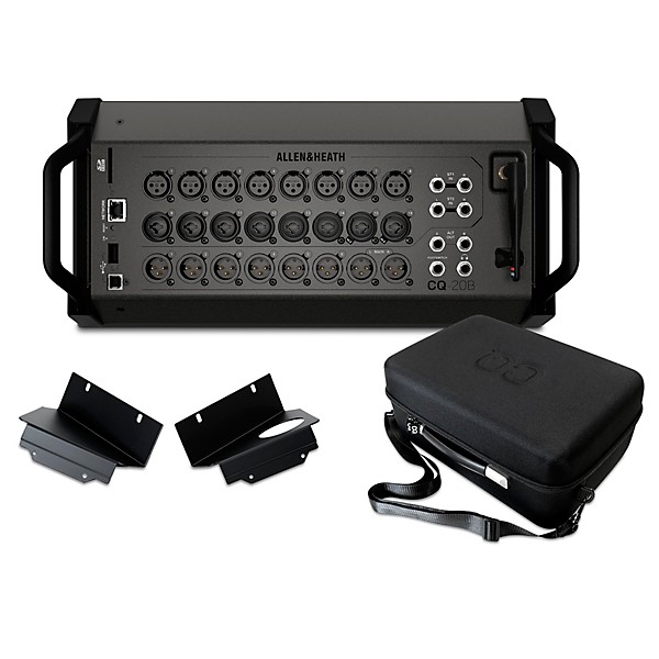 CQ 20B Digital Mixer Bundle With Padded Soft Case and Rackmount Kit