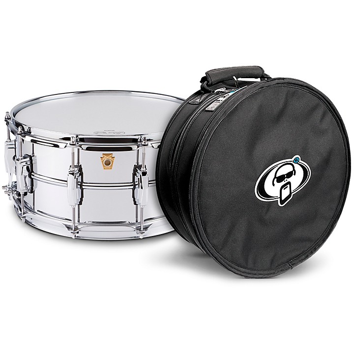 Supraphonic Snare Drum Chrome with Protection Racket Case