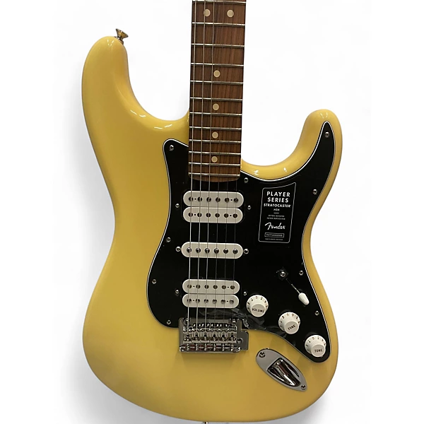 Used Fender Player Stratocaster TV Yellow Solid Body Electric Guitar