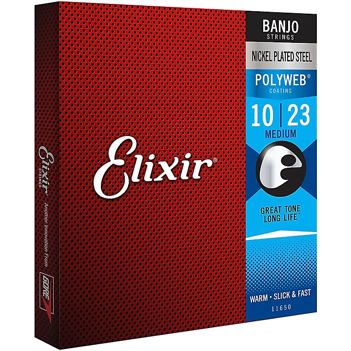 Banjo Strings with POLYWEB Coating Medium 010 010