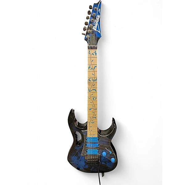 Used Ibanez JEM77P BLUE FLOWERS Solid Body Electric Guitar.gc