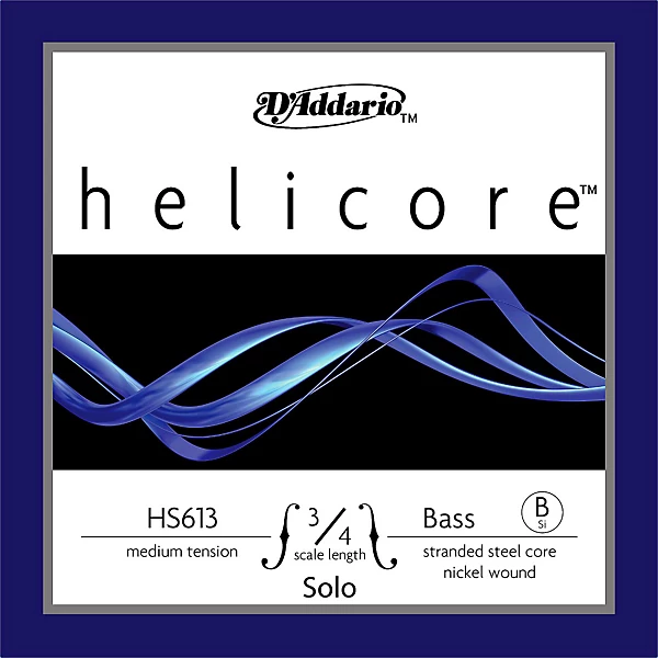 Helicore Solo Series Double Bass Low B String 3 4 Size Medium